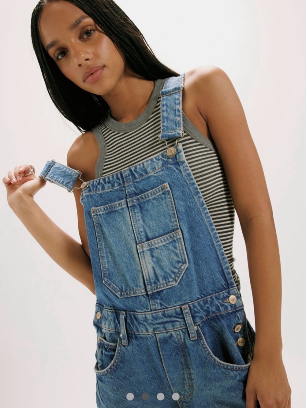 We The Free Good Luck Barrel Overalls New Without Tags - Picture 3 of 3